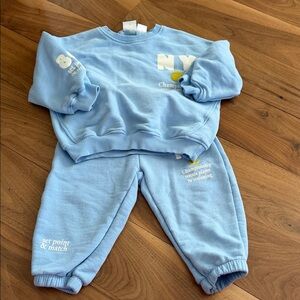 Zara Light Blue Kids Sweatpants & Joggers Set